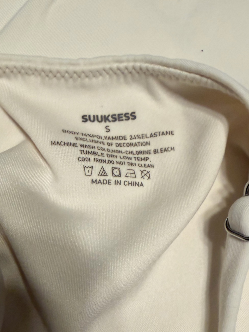 Women's White Scoop Neck Bodysuit - Classic Stretch - Picture 6 of 6
